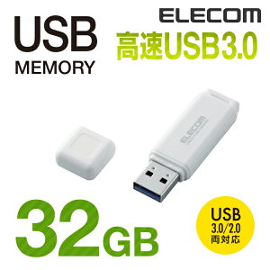 GR USB USB3.0Ή Lbv USB  USB[ tbV[ 32GB zCg Windows11 Ή ELECOM MF-HSU3A32GWH