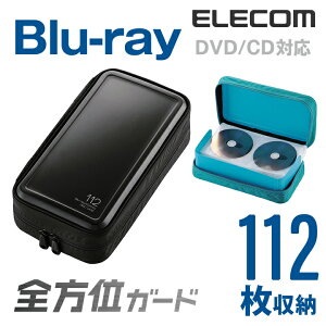 GR fBXNt@C Blu-ray DVD CD Ή Blu-rayP[X DVDP[X CDP[X Z~n[ht@Xi[P[X 112[ ubN ELECOM CCD-HB112BK