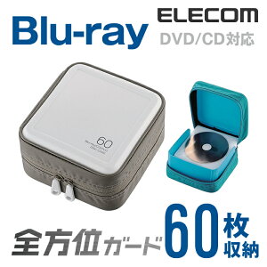 GR fBXNt@C Blu-ray DVD CD Ή Blu-rayP[X DVDP[X CDP[X Z~n[ht@Xi[P[X 60[ zCg ELECOM CCD-HB60WH