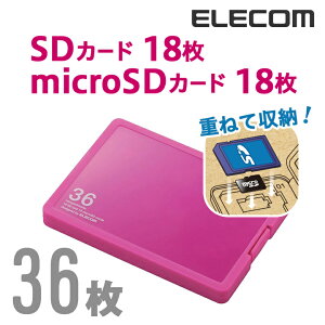 GR SD/microSDJ[hP[XivX`bN^CvjSD18+microSD18[ ELECOM CMC-SDCPP36PN