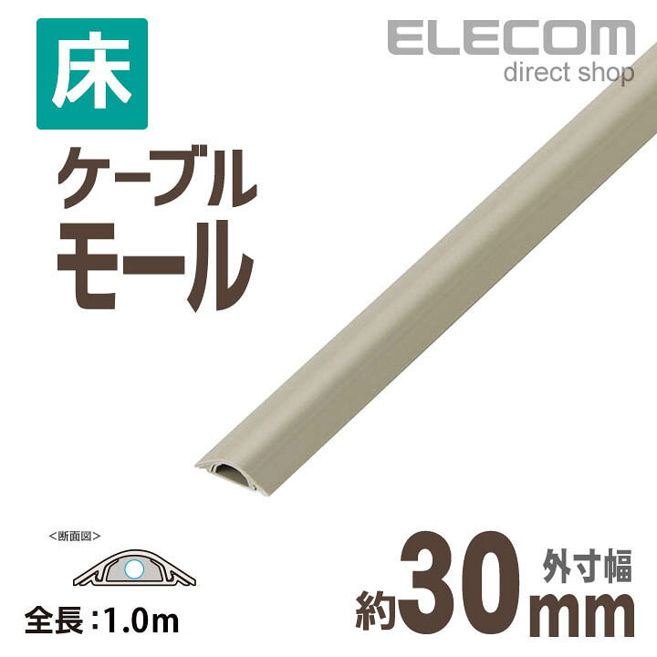 ELECOM 床用モール1M幅30MM ベージュ LD-GA1207 ELECOM 床用モール1M幅30MM ベージュ LD-GA1207
