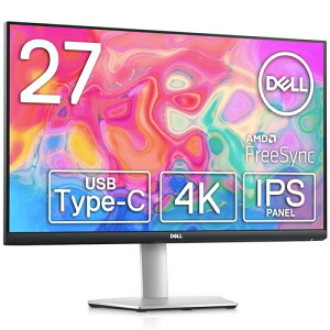 Dell S2722QC 27C` 4K j^[ (3NԖP_ۏ/IPS/USB Type-CEHDMIx2/sRGB 99%/c]E/4ms/AMD FreeSync/Xs[J[t)