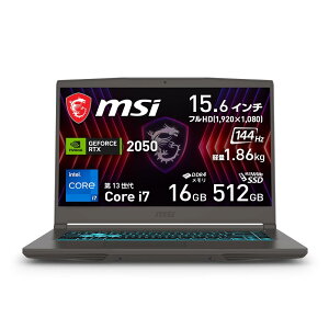 yCore i7 & NVIDIA RTX 2050ځE^yʁzMSIQ[~Om[gPC Thin15 Corei7 RTX2050/15.6C`/FHD/144Hz/pL[{[h