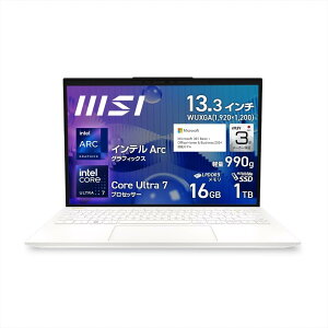 y3Nۏ؁zyy990g & Ultra7EOfficeځzMSIrWlXm[gPC Prestige13AIEvo 16GB/SSD1TB/13.3C`