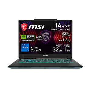 【14インチ小型・軽量1.6kg】【Core i7 & RTX 4060搭載・スケルトンデザイン】MSIゲーミングノートPC Cyborg14 Corei7 RTX4060/14インチ