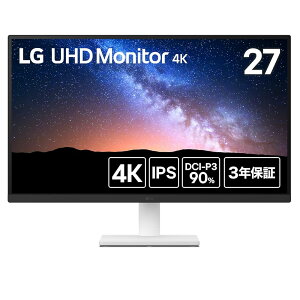 LG j^[ fBXvC 27US500-W 27C`/4K(3840×2160)/IPS/10.7F\(8bit+FRC)/DCI-P3 90%/HDR/A`OA