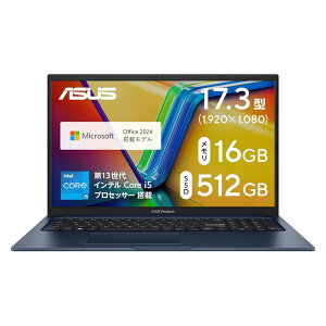 ASUS m[gp\R Vivobook 17 X1704VA 17.3C` Ce Core i5 1334U 16GB SSD 512GB MS
