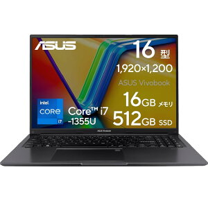ASUS m[gp\R Vivobook 16 16C` 13 Core i7-1355U 16GB SSD512GB WPS Office Windows11