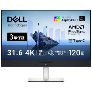 Dell S3225QC 31.6�C���` �L�@EL ���j�^�[(���P�_3�N�ۏ�/4K/OLED,�R����/USB-Cx1,HDMIx1/�����X�s�[�J�[