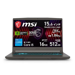 MSI �Q�[�~���O�m�[�gPC Thin 15 B13U GeForce RTX 3050 Core i5-13420H 15.6�C���` ������ 16GB SSD