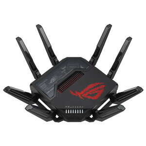 ASUS WiFi ROG Rapture GT-BE98 ���� ���[�^�[ �ŐV�K�iWiFi7 11529+5764+5764+1376Mbps�N���b�h�o���h�Q�[�~���O �f���A��