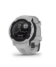 GARMIN(ガーミン) Instinct 2 Dual Power Mist Gray 直径45mm Suica対応 タフネスアウトドア GPS ウォッチ 【日本正規品】 小