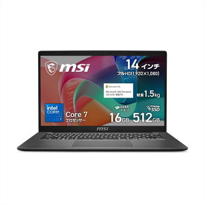 MSI �m�[�g�p�\�R�� Modern Office���� Windows11 Modern 14 F1MX 14�C���` Core 7 150U ������ 16GB SSD 512GB Modern-14-F1MXG-5223JP
