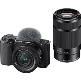 SONY(ソニー) ミラーレス一眼カメラ ZV-E10 ダブルズームレンズキット(同梱レンズ:SELP16502+SEL55210) ブラック ZV-E10X BQ レンズ交換式 APS-C E10X Black