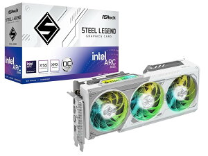 ASRock Intel Arc B580 Steel legend PCIe 4.0�Ή� 2.8GHz 12GB OC GDDR6���� �r�f�I�J�[�h �������K�㗝�X�i B580 SL 12GO