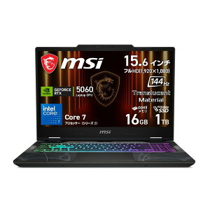 MSI �Q�[�~���O�m�[�gPC Cyborg 15 GeForce RTX 5060 Core 7 240H 15.6�C���` ������ 16GB SSD 1TB