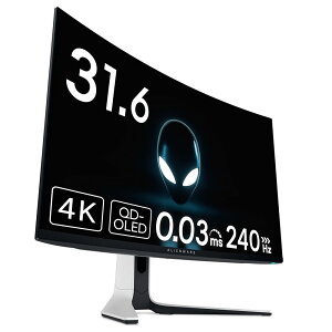 Dell AW3225QF 32C` Ȗ L@EL Alienware Q[~Oj^[(3NԖP_ۏ/4K/QD-OLED/1700RȖ/DP1