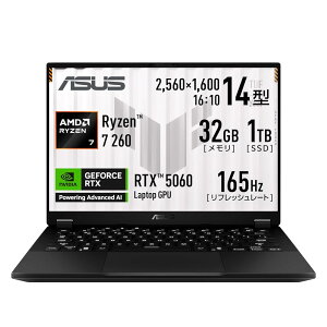 ASUS Q[~Om[gPC TUF Gaming A14 FA401UM 14C` RTX 5060 AMD Ryzen 7 260  32GB SSD 1TB tbV[g