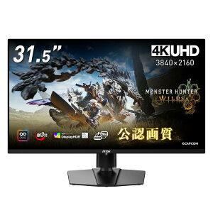 MSI QD-OLED �Q�[�~���O���j�^�[ MPG 321URX QD-OLED 31.5�C���`/4K UHD/QD-OLED�p�l��/240Hz/0.03ms�iGTG�j