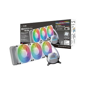 玄人志向 オールインワン 水冷 CPU クーラー LED ホワイト モデル 360mm (120mm PWMファン×3) ASETEK 製ラジエーター搭載 KURO-AIOWC360L/V2/WHITE