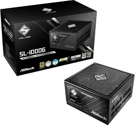ASRockSteel Legend 次世代GPU対応PC電源ユニット1000WPCIe5.1対応80PLUS GOLDATX 3.1フルモジュラー 12V-2x6 ケーブル付属SL-1000G