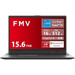 FMV �m�[�g�p�\�R�� WE1-K3 (MS 365 Personal/Copilot�L�[����/Win 11/15.6�^/Core i5/16GB/SSD 512GB) FMVWK3E155_AZ