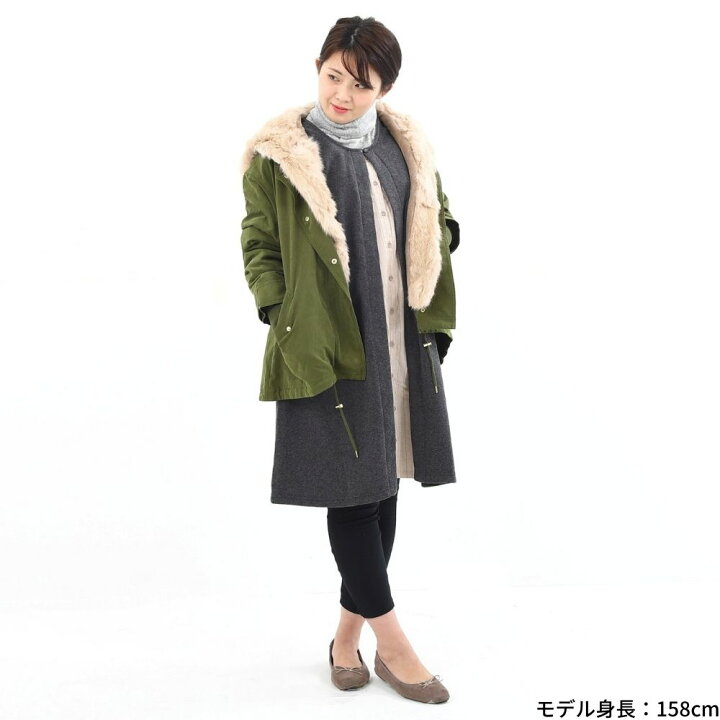 楽天市場】style zampa for the holidays モッズコート ラビットファー  