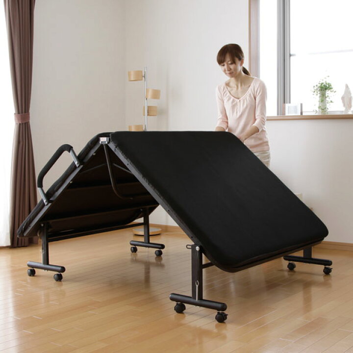 楽天市場】[30%OFF]ベッド セミダブル 折り畳みベッド 折り畳み 