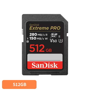 SanDisk Extreme PRO UHS-II V60 512GB SDSDXEP-512G-JNJIPSD�J�[�h 512GB sandisk �T���f�B�X�N �R���p�N�g ��e�� �f�[�^�ۑ� ���ϋv ���掿 �T���f�B�X�N