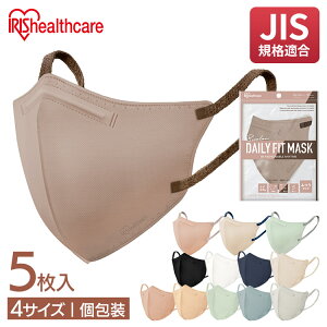DAILY FIT MASK 立体 ふつうサイズ 5枚入 RK-F5SPB/SB/XA/XF/XH ピンクベージュ シルクベージュ ピスタチオ シャボン ニュアンスグレー 花粉 ウイルス 飛沫 細菌飛沫 風邪 花粉 立体 個別包装 不織布 ア