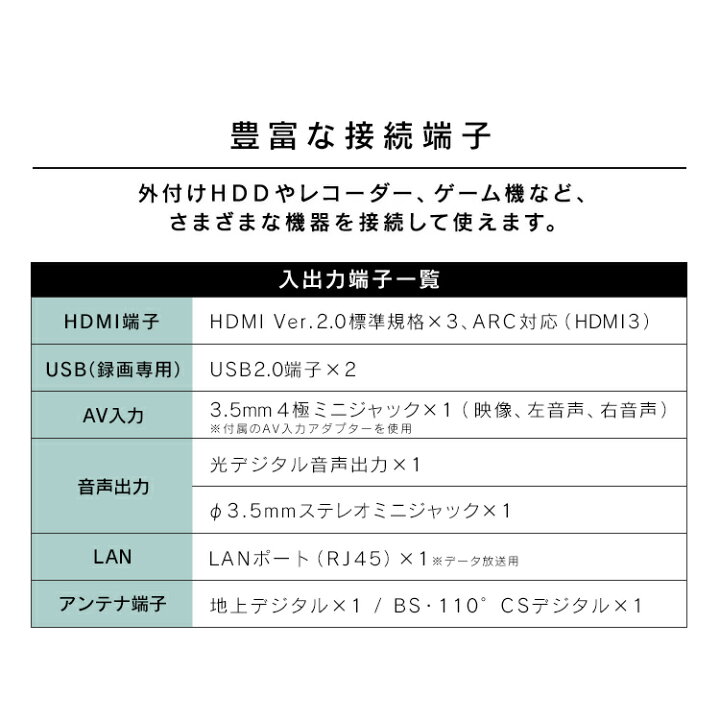 楽天市場】テレビ 55インチ 4k 裏番組録画可能 液晶テレビ スポーツ 