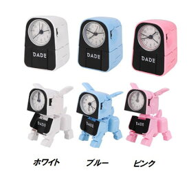 【最大3％OFF】 ロボット 犬型 アラーム時計 ポップデジタル LED ピンク ブルー ホワイト テーブルクロック 置時計 アラーム デジタル時計 新品 送料無料 【箱無し】 新品 送料無料