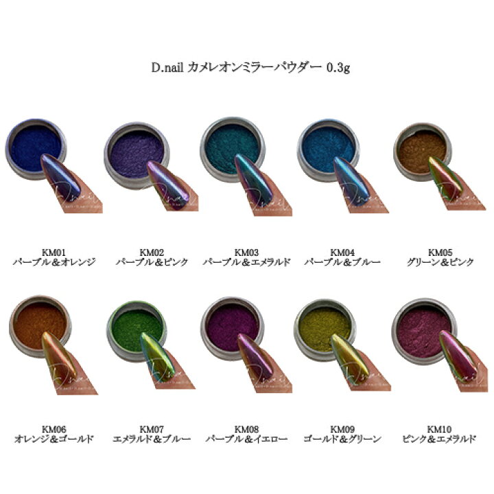 楽天市場】D.nail カメレオンミラーパウダー 0.3g 【10色からご選択 