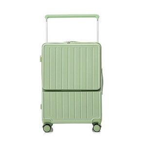 【最大3%OFF】 スーツケース フロントオープン S/M/Lサイズ 【サイズ3種×カラー4種計12種類からご選択】 機内持ち込み TSAロック付き ホワイト ピンク グリーン ブラック キャリーケース ハー