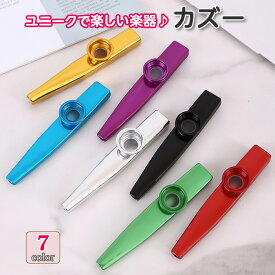 【最大3％OFF】 カズー 【7色からご選択】 楽器 管楽器 音楽玩具 演奏 簡単 軽量 持ち運び 初心者 子ども お子さま 大人 パーティ イベント 観戦 応援 スポーツ アルミニウム 膜鳴楽器 プレゼント ゴールド シルバー ブラック レッド ブルー グリーン パープル 新品 送料無料
