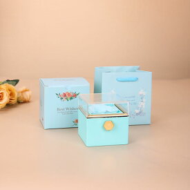 【最大3％OFF】 サプライズ ジュエリーボックス 【5色からご選択】 指輪ケース ジュエリーケース 回転 クマ ギフトボックス リングケース 贈り物 アクセサリー ピアス 記念日 誕生日 結婚 可愛い おしゃれ プレゼント ホワイト レッド ブルー ピンク ネイビー 新品 送料無料