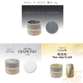 【最大3%OFF】 TOY's × INITY 極み 5g 【3色からご選択】 T-KSB TKD T-KKG ジェルネイル カラージェル セルフネイル シアーブラック ダイヤモンド ラメジェル ラグジュアリー ワンカラー グラデーション ノンワイプゴールド ミラー 贅沢 トイズバイアイニティ 新品 送料無料