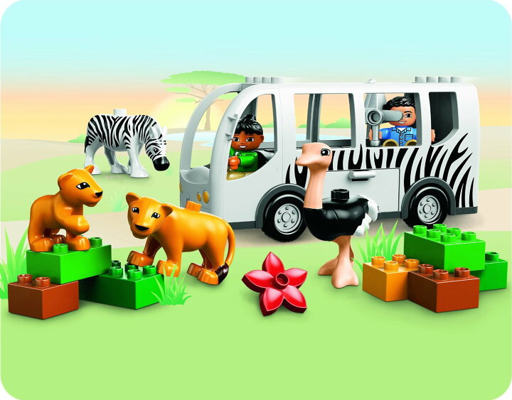 楽天市場 送料無料 新品 Lego レゴ デュプロ どうぶつえんバス Lエル