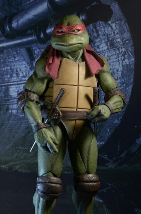楽天市場 送料無料 新品 Neca ティーンエイジ ミュータント ニンジャ タートルズ ラファエロ アクションフィギュア 1 4スケール 忍者タートルズ 約18インチ 1990 映画 Lエル