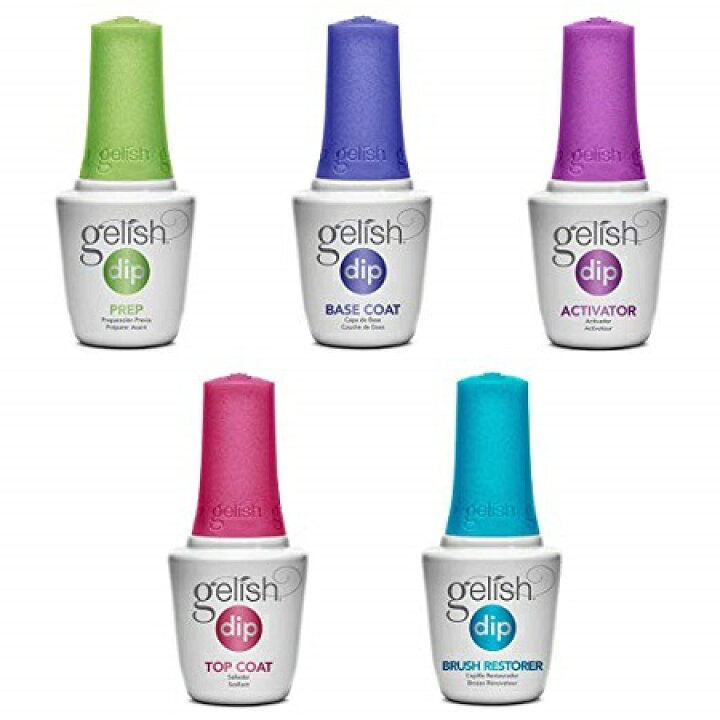 楽天市場 送料無料 箱なし Harmony Gelish ハーモニー ジェリッシュ ディップネイル Dip Nail ベーシックキット Ledライト不要 5本セット ディップパウダーネイル ソークオフ 新品 マニキュア ネイルポリッシュ 各15ml トップコート ベースコート スターターセット