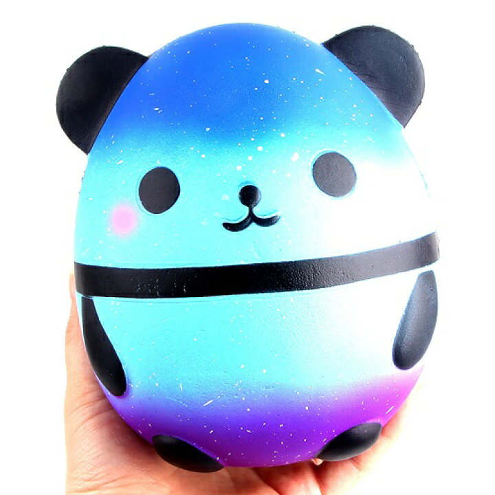 楽天市場 スクイーズ 卵型 ブルー パンダ 低反発 ぬいぐるみ おもちゃ 動物 かわいい 握る ストレス解消 もちもち 新品 送料無料 Lエル