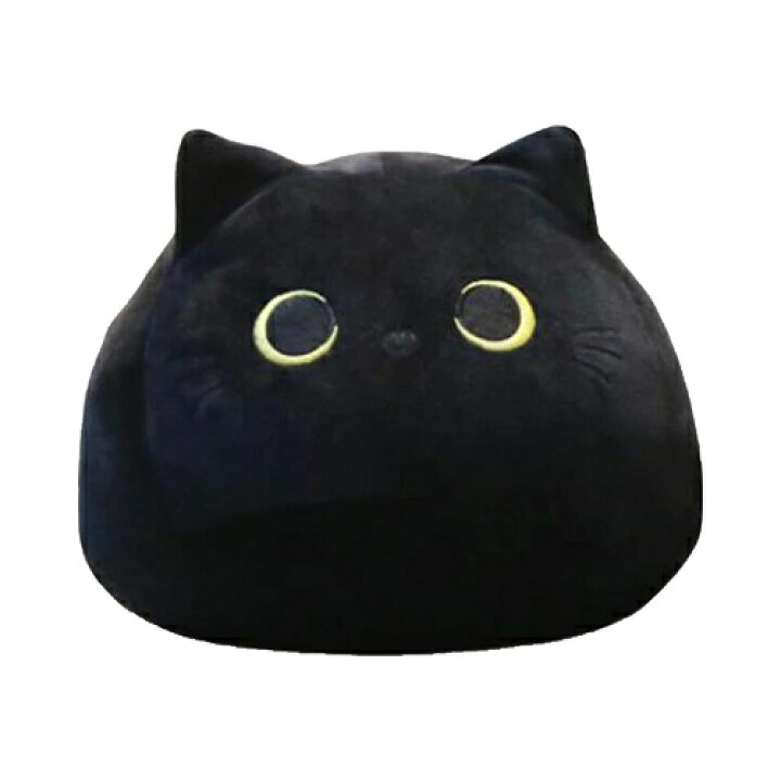 楽天市場 クロネコぬいぐるみ 動物 おもちゃ かわいい 黒猫 枕 新品 送料無料 Lエル