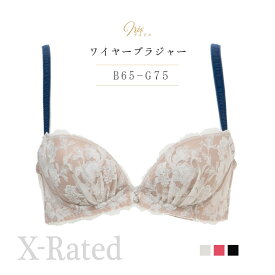 【10%OFF】X-Rated アイリス ブラジャー(B65-G75) エックスレイテッド 単品 ショーツセット 大きいサイズ グラマー 補正下着 補整下着 下着 ランジェリー 勝負下着 美胸 脇高 豪華 ゴージャス おしゃれ 高級 女性下着 エレーヌ 母の日