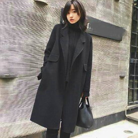 2点で7%OFFクーポン レディース 韓国ファッション チェスターコート アウター 秋 冬 長袖 オフィス ビジネス 大人かっこいい クール グレー ブラック 灰色 黒 XS S M L XL 小さいサイズ