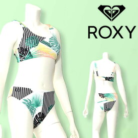 XSサイズのみ ラスト1 50%off 半額 送料無料 ビキニ ROXY ロキシー レディース ロゴ 水着 POP SURF FULL BRA HIGH LEG BOTTOM ビキニ セパレート 上下セット ロゴ ボーダー ビーチ プール 海 リゾート サーフィン 野外フェス 旅行 35%off