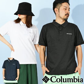 送料無料 コロンビア 半袖 ポロシャツ Columbia メンズ レディース Cove Dome Butte Solid Pique Polo ピケ ポロ 襟付き シャツ 吸湿速乾 UVカット 無地 ロゴ 白 黒 紺 アウトドア キャンプ ゴルフ AE0412 2024春夏新色 【あす楽対応】