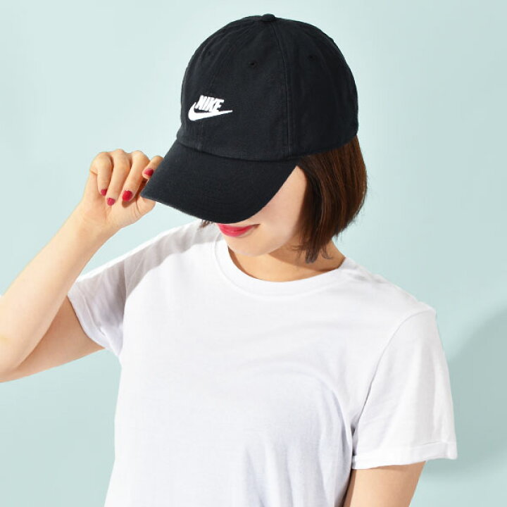 楽天市場 キャップ ナイキ Nike メンズ レディース H86 フーチュラ ウォッシュド キャップ 帽子 Cap ロゴ 熱中症対策 日射病予防 ブラック 黒 エレファント靴店