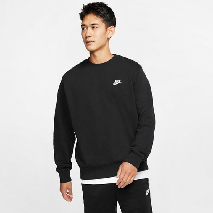 楽天市場 送料無料 スウェット トレーナー 上下セット ナイキ Nike メンズ レディース クラブ フレンチテリー クルー プルオーバー ジョガーパンツ ロングパンツ パンツ スエット スポーツウェア ブラック 黒 Bv2667 Bv2680 エレファント靴店
