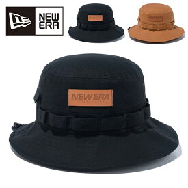 送料無料 ニューエラ ハット メンズ レディース NEW ERA ADVENTURE LEATHER PATCH サファリハット レザーパッチ アウトドア キャンプ フィッシング 釣り 帽子 CAP 14110059 14110058 2024春夏新作