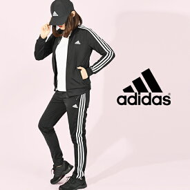 送料無料 アディダス レディース ジャージ 上下セット adidas W 3S トラックスーツ セットアップ 上下組 スポーツウェア トレーニング ウェア ジム 2023秋冬新作 FAN84